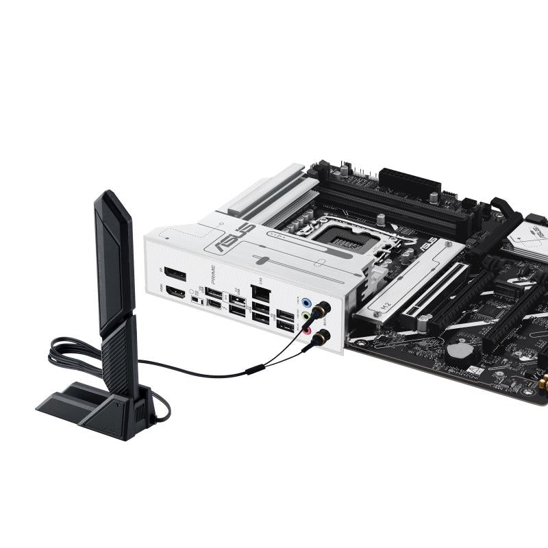 Mainboard ASUS Intel Z890 LGA1851 ATX Memory DDR5 Memory slots 4 3xPCI-Express 4.0 16x 1xPCI-Express 5.0 16x 4xM.2 1xHDMI 1xDisplayPort 1xAudio-In 1xAudio-Out 1xMicrophone 4xUSB 2.0 2xUSB 3.0 1xUSB 3.1 1xUSB-C w/Thunderbolt 1xRJ45 PRIMEZ890-PWIFI