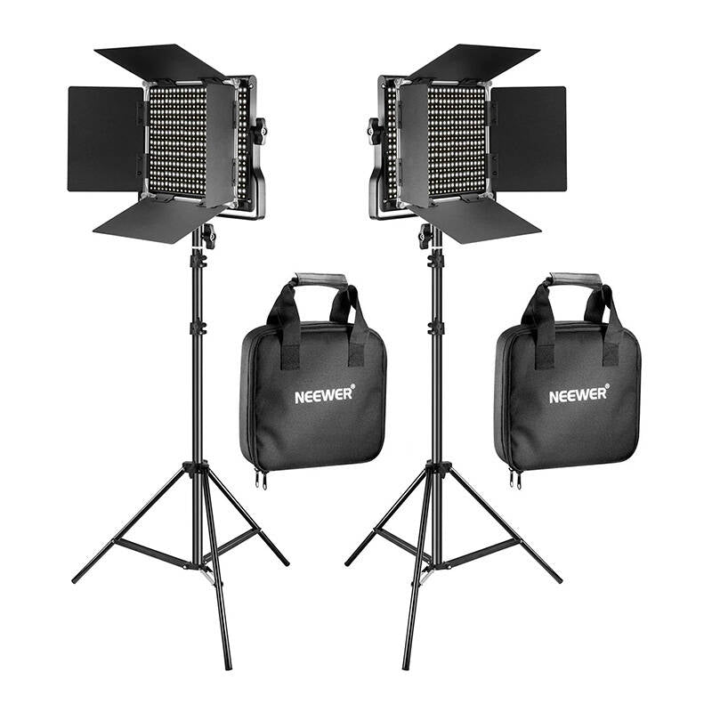 Kit Neewer 660 Bi Color LED, two lamps 40W 3200-5600K - Image 1