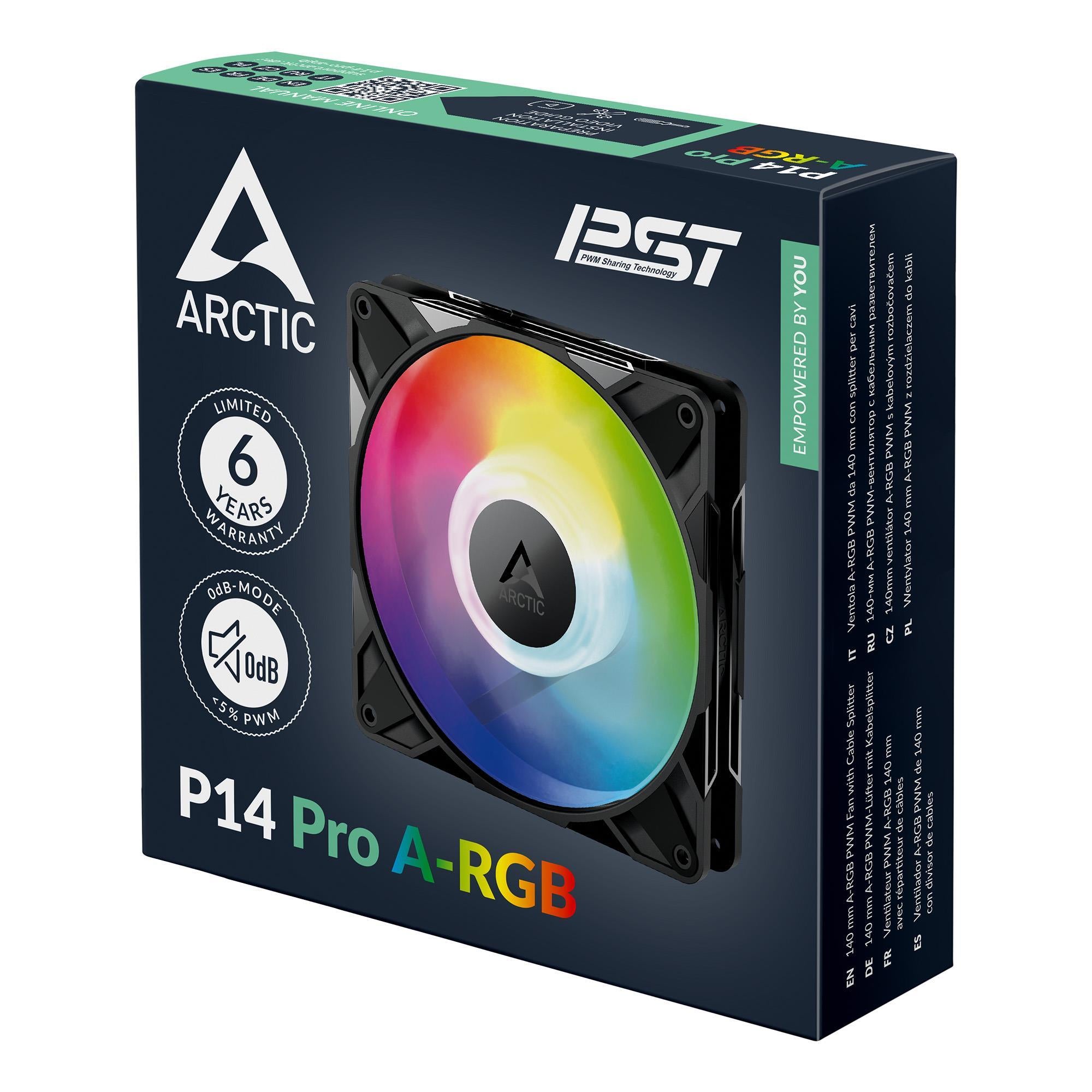 CASE FAN 140MM P14 PRO A-RGB/3PCS ACFAN00320A ARCTIC