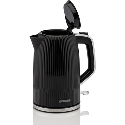 Gorenje K17DPB | Kettle | Electric | 1.7 L | 2200 W | Plastic/Stainless steel | 360° rotational base | Black