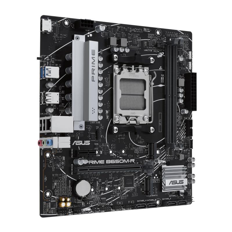 Mainboard ASUS AMD B650 SAM5 Micro-ATX Memory DDR5 Memory slots 2 1xPCI-Express 4.0 1x 2xPCI-Express 4.0 16x 2xM.2 1xHDMI 4xUSB 2.0 2xUSB 3.2 1xRJ45 3xAudio port PRIMEB650M-R