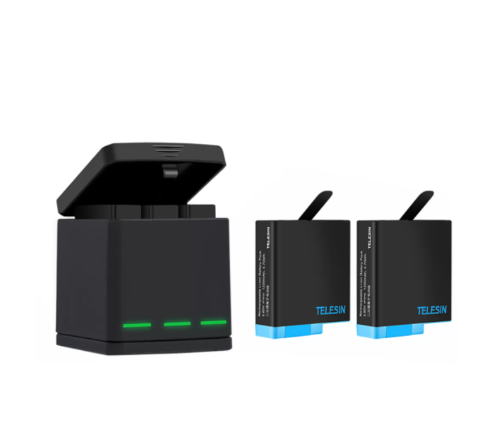 Telesin Box three-channel charger for GoPro Hero 5/6/7/8 + 2 batteries (GP-BNC-801) - Image 1