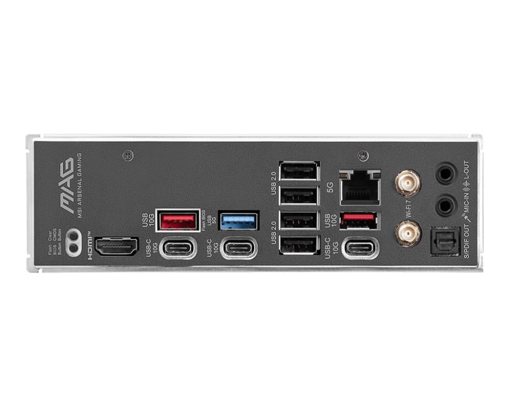 Mainboard MSI AMD B850 SAM5 ATX Memory DDR5 Memory slots 4 3xPCI-Express 16x 4xM.2 1xHDMI 1xAudio-In 1xAudio-Out 4xUSB 2.0 1xUSB 3.0 2xUSB 3.2 3xUSB-C 1xRJ45 B850TOMAHAWKMAXWIFI