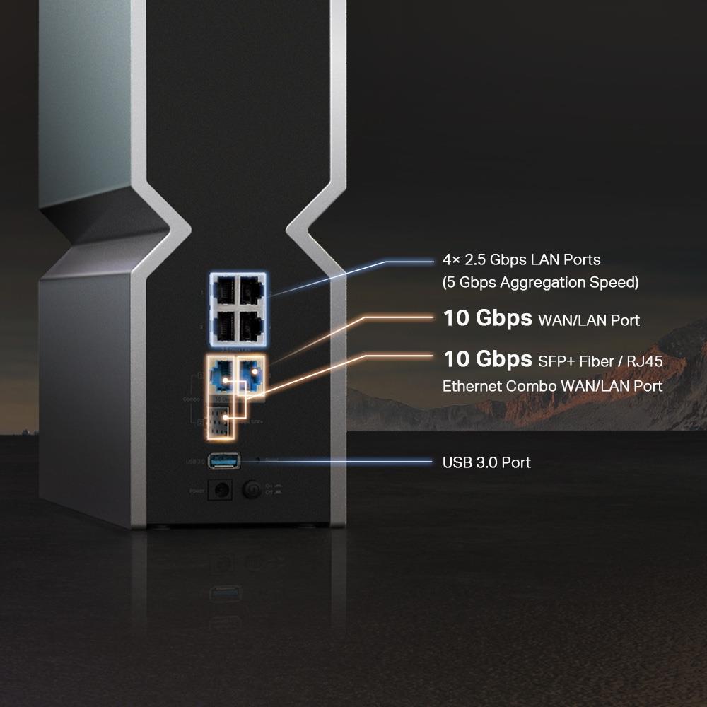 Wireless Router TP-LINK Wireless Router 19000 Mbps Mesh Wi-Fi 7 USB 3.0 4x2.5GbE 2x10GbE LAN \ WAN ports 2 Number of antennas 8 ARCHERBE800