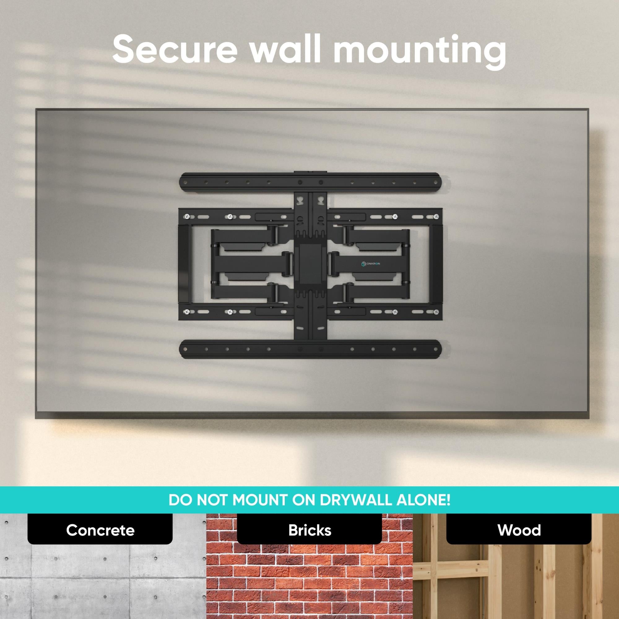 TV SET ACC WALL MOUNT /32-90"/BLACK SM6-B ONKRON