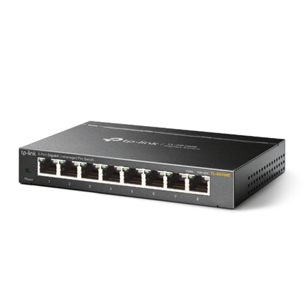 TP-LINK | Switch | TL-SG108E | Web managed | Wall mountable | Gigabit Ethernet (copper) ports quantity 8 | Power supply 