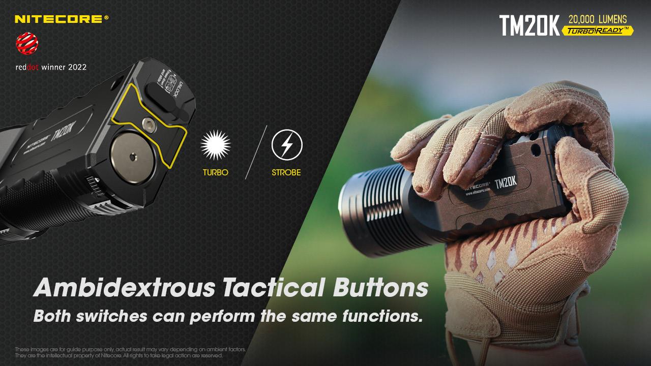 FLASHLIGHT TINY MONSTER SERIES/20000 LUMENS TM20K NITECORE