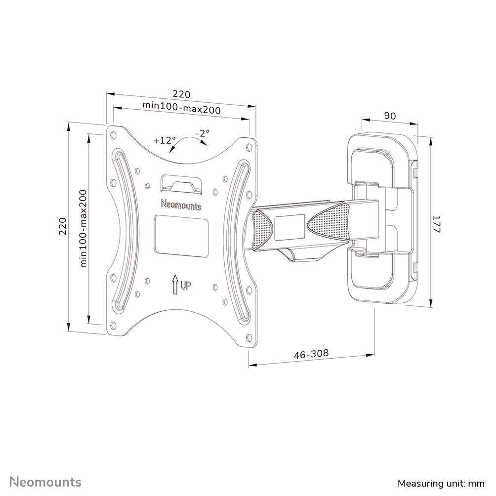 TV SET ACC WALL MOUNT/WL40-540BL12 NEOMOUNTS