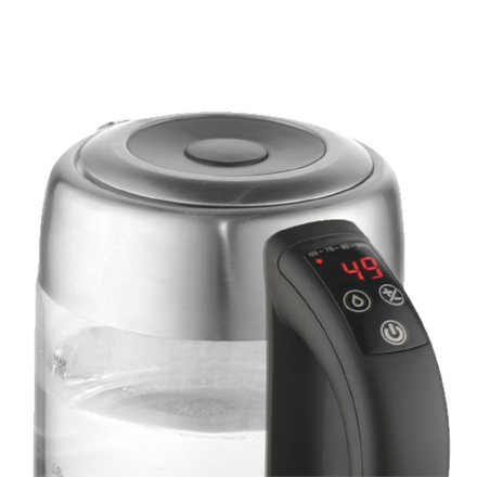 Adler | Kettle | AD 1247 | With electronic control | 1850 W | 1.7 L | Stainless steel/Glass | 360° rotational base | Sta