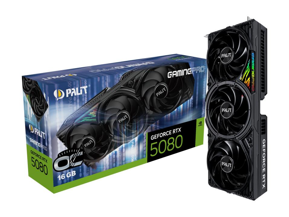 Graphics Card PALIT NVIDIA GeForce RTX 5080 2295 MHz 16 GB GDDR7 256 bit PCI Express 5.0 Active NE75080S19T2-GB2031A