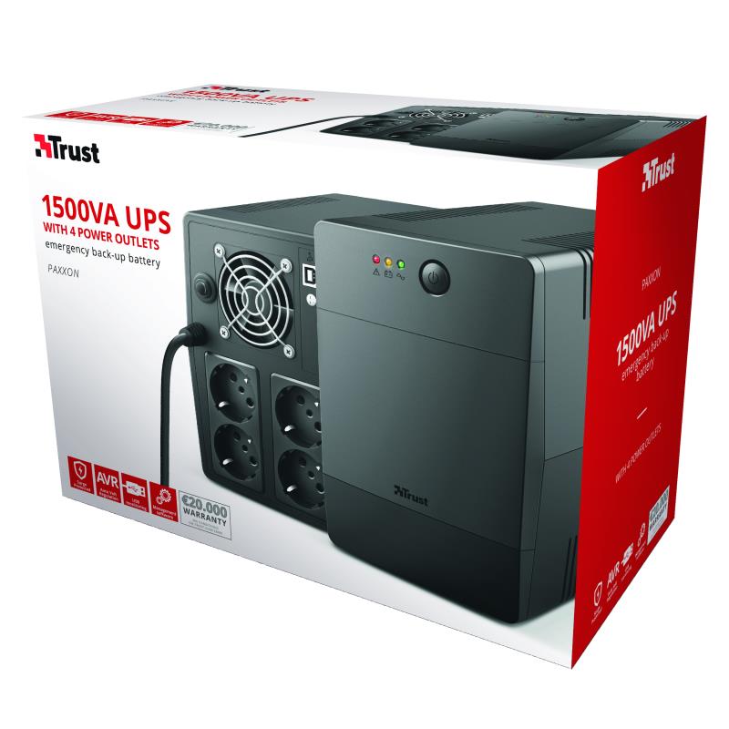UPS TRUST 900 Watts 1500 VA Wave form type Simulated sinewave Desktop/pedestal 23505