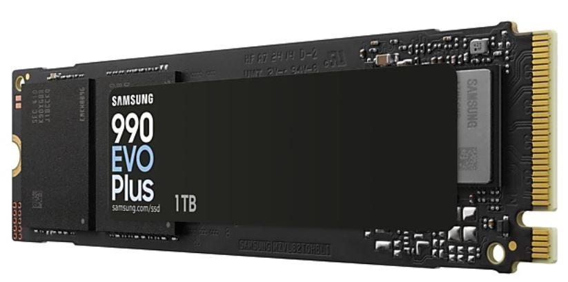 SSD SAMSUNG 990 EVO Plus 1TB M.2 PCIe Gen5 NVMe TLC Write speed 6300 MBytes/sec Read speed 7150 MBytes/sec 2.38mm TBW 1200 TB MZ-V9S1T0BW