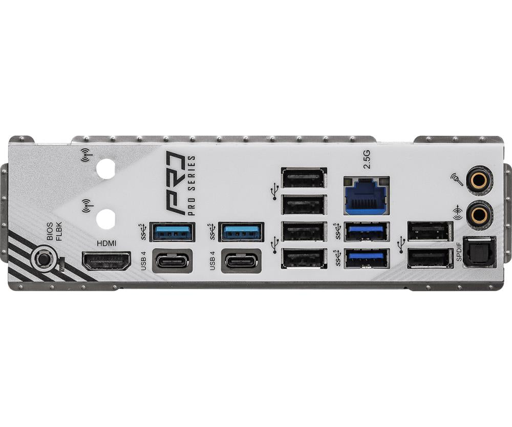 Mainboard ASROCK AMD X870 SAM5 ATX Memory DDR5 Memory slots 4 1xPCI-Express 4.0 16x 1xPCI-Express 5.0 16x 4xM.2 1xHDMI 6xUSB 2.0 4xUSB 3.2 2xUSB-C 1xOptical S/PDIF 1xRJ45 2xAudio port X870PRORS