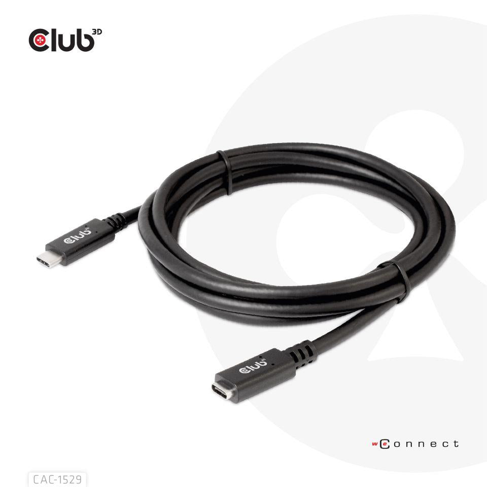 CABLE USB-C TO USB-C 2M/M/F CAC-1529 CLUB3D