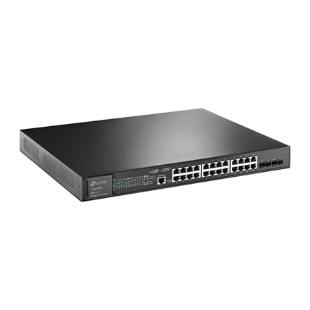 TP-LINK | 24-Port Gigabit and 4-Port 10GE SFP+ L2+ Managed Switch with 24-Port PoE+ | TL-SG3428XMP JetStream | Managed L
