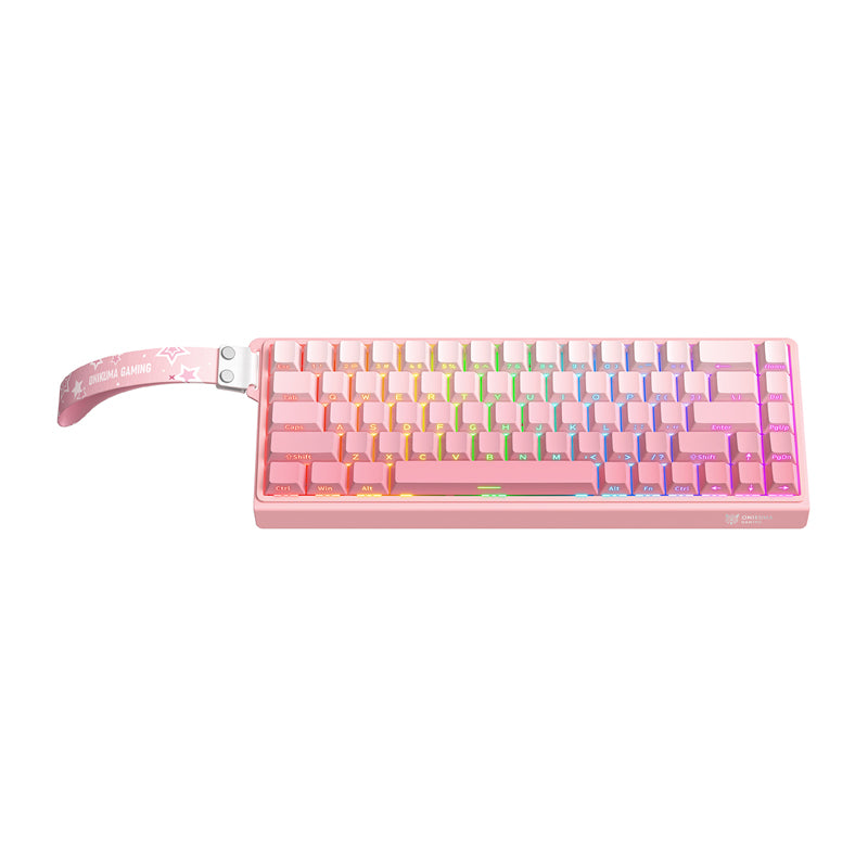 ONIKUMA G69 Keyboard (pink) (QWERTY) - Image 1