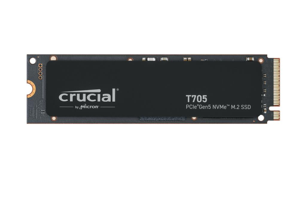 SSD CRUCIAL T705 4TB M.2 PCIe Gen5 NVMe Write speed 12600 MBytes/sec Read speed 14100 MBytes/sec TBW 2400 TB CT4000T705SSD3