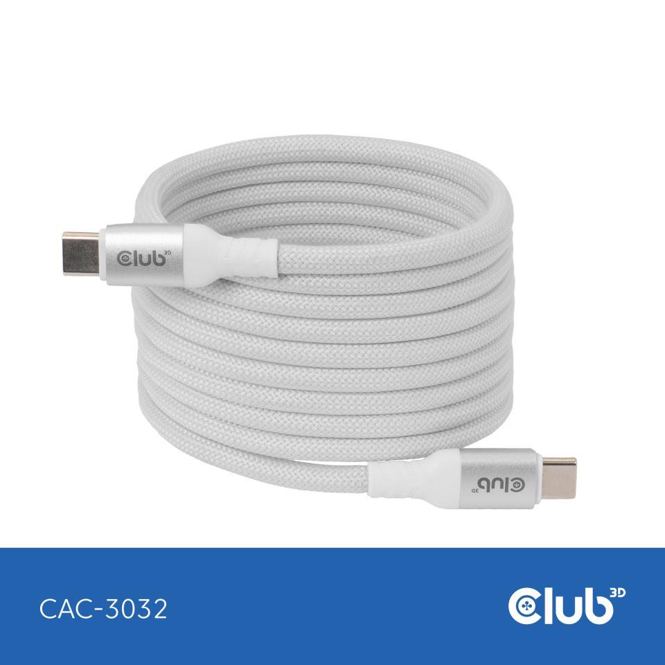 CABLE USB-C TO USB-C 2M/MAGNETIC WHITE CAC-3032 CLUB3D