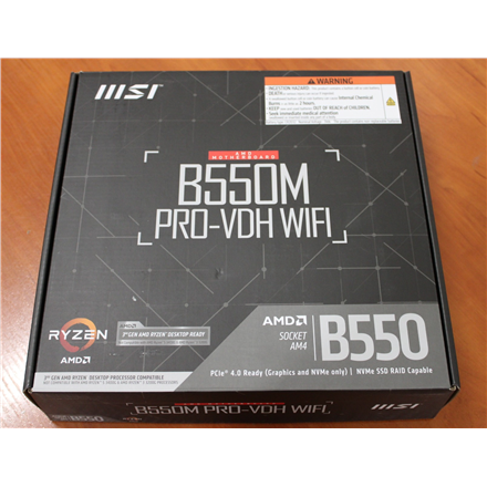 SALE OUT. MSI B550M PRO-VDH WIFI | Processor family AMD | Processor socket AM4 | DDR4 | Memory slots 4 | Chipset AMD B |