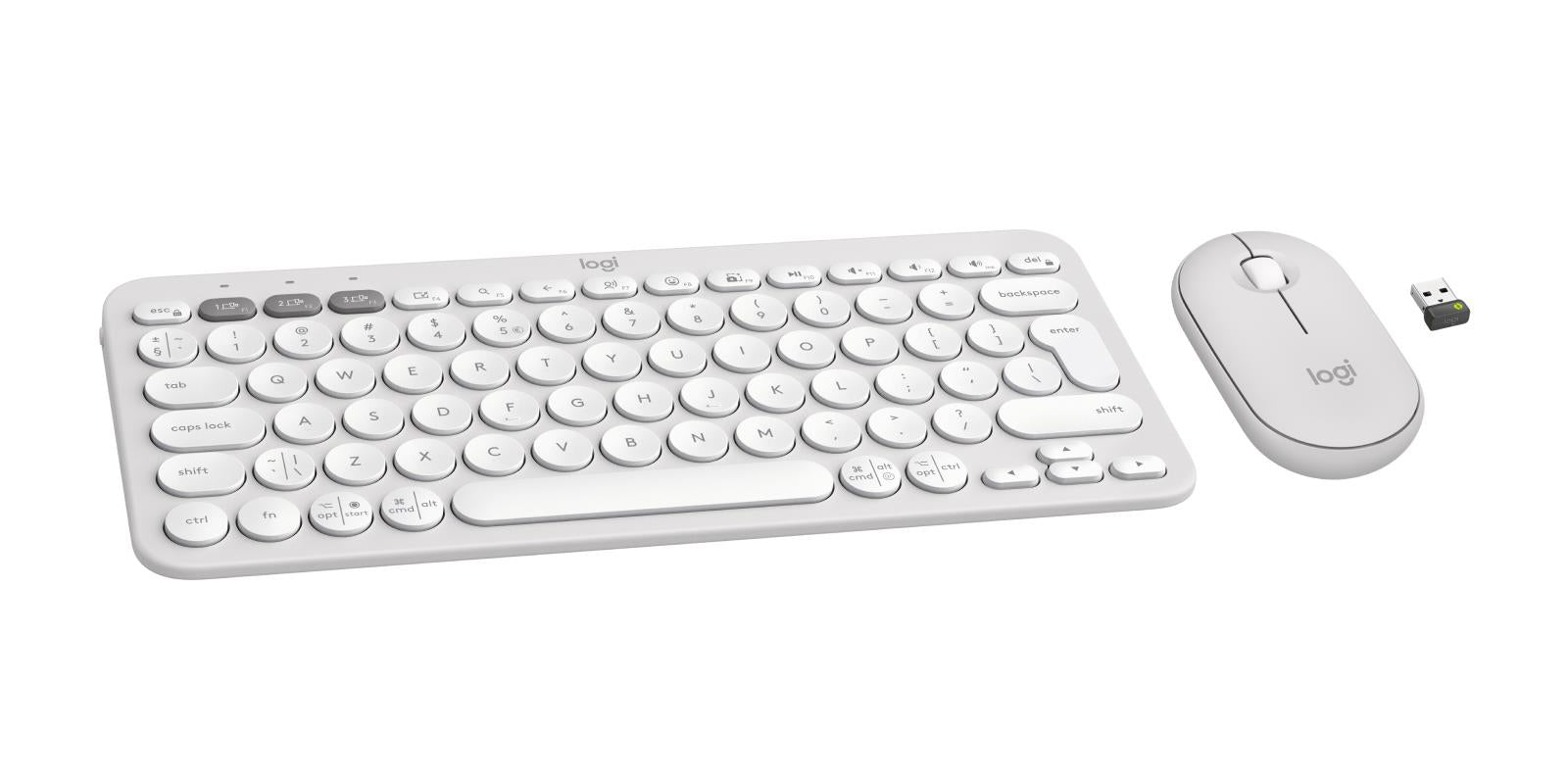 KEYBOARD +MOUSE COMBO PEBBLE 2/WHITE 920-012240 LOGITECH