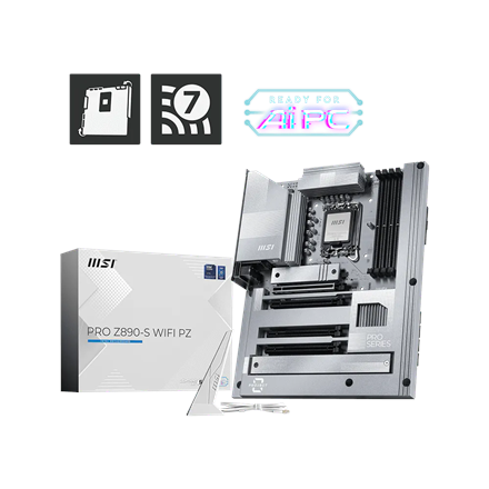 MSI PRO Z890-S WIFI PZ | Processor family Intel | Processor socket LGA1851 | DDR5 | Supported hard disk drive interfaces