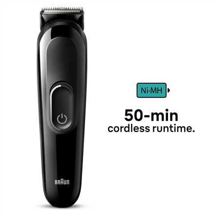 Braun Trimmer | 6-in-1 Style Kit 3 MGK3410 | Cordless | Number of length steps 13 | Black