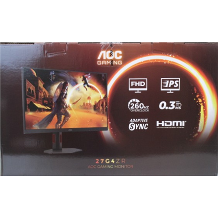 SALE OUT. AOC Gaming 27G4ZR 27" 1920x1080/1ms/300cd/m², HDMI, DisplayPort, Headphone Out | SALE OUT. | AOC | 27G4ZR | 27